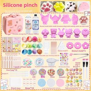 Silikon-DIY-Materialset für Unisex Handgemachte Katzenpfoten Langsam Rückfedernde Stressabbau-Küchen- und Lebensmittelspielzeuge mit Klebstoff-Gussformen - Product Image 1