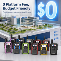 XUNLIBAO D8 Ultra-Ringan 67.5g Mini 4G PoC Walkie Talkie Baterai Lepas Pasang Tanpa Biaya Platform untuk Administrasi Multi-Situs Rumah Sakit