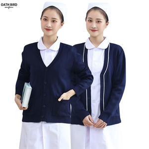 Fabricación de suéter de punto Preppy Chaquetas quirúrgicas de hospital Enfermera Scrub Prendas de abrigo Prendas de punto médicas Cárdigans Abrigos para mujeres - Product Image 1