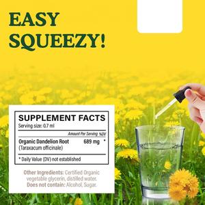 Gouttes liquides de supplément à base de plantes en gros de marque privée nettoient les gouttes liquides de racine de pissenlit diététique - Product Image 6