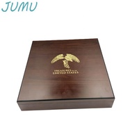 Boîte à monnaie en bois, accessoire brun mat pour pièce de monnaie avec plateau, fabrication