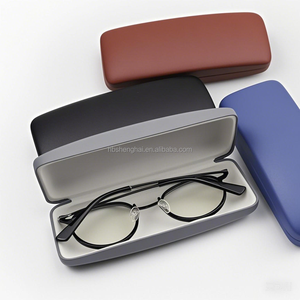Étui à lunettes personnalisé en cuir PU rigide, populaire et en promotion, boîte d'emballage élégante pour lunettes de vue, étui pour myopes - Product Image 5