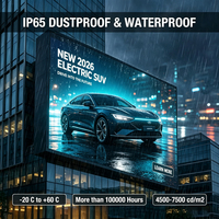 Écran LED extérieur ultra-lumineux 960x960mm durable pour publicité promotionnelle sur façade de centre commercial, avec raccordement sans soudure P10