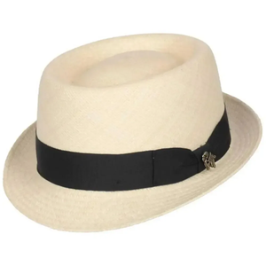 Toquilla Straw Fedora <b>Hat</b> with Ribbon <b>Band</b> Wide Brim Unisex Adult Casual Summer <b>Hat</b> - Product Image 4