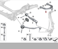 Bras de suspension supérieur avant gauche en alliage d'aluminium forgé, corps principal OE 31106883115, neuf, garantie 12 mois pour G05 G06 G07