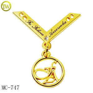 Alaşım altın şirket marka Metal alfabe etiket giyim Metal mektup logolar - Product Image 5