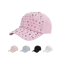 Vente en gros de casquettes de baseball en coton de haute qualité pour femmes Casquettes de sport personnalisées à bord incurvé pailleté pour femmes Style Oxford