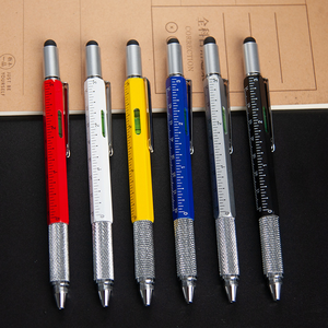 Penna <span class=keywords><strong>Stilografica</strong></span> Multifunzione 6 in 1 Personalizzata in Metallo 1.0mm con Cacciavite, Righello, Livella, Stilo Touch, Confezione Sfusa per Finanza - Product Image 4
