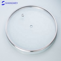 Comme vu à la télévision, couvercle en verre de haute qualité de type G en acier inoxydable, verre trempé de 4 mm