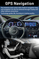 Lecteur multimédia automobile à double écran, instrument numérique à cristaux liquides pour Audi A4 2009-2016, Carplay, Android Auto, navigation GPS