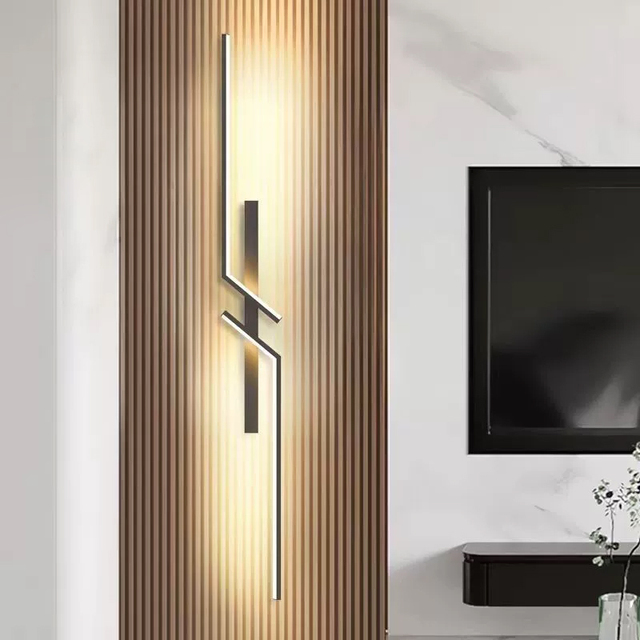 Modern Simple Minimalist LED Wall Lamp Creative Iron Grille for Bedroom Bedside Living Room TV Sofa Background Wall for Home