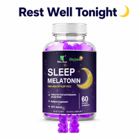 Complément alimentaire végétalien à base de plantes pour favoriser un sommeil profond et la relaxation, Gummies à la mélatonine pour un sommeil naturellement réparateur, Vente en gros