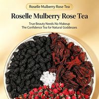 Té de Hibisco, Rosa y Morera para la Energía - Bolsitas de Té Piramidales con Hierro Natural para Mujeres