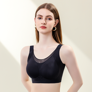 오리지널 심리스 편안한 브라 큰 가슴 볼륨 감소 반고정형 이너컵 리프트 처짐 방지 소프트 서포트 와이어프리 솔리드 - Product Image 5