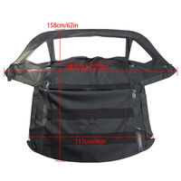 Nueva parte superior suave convertible negra con ventana de plástico transparente para R107 1973-1989 380SL 450SL 560SL MBZ1076845 MBZ17054651