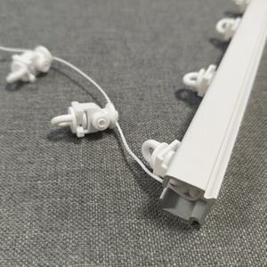 Corredores de cortina S Wave con ruedas, ganchos planeadores, rodillos de rueda silenciosos, polea portadora, onda ondulada, cortina plegable S, corredores de riel de pista - Product Image 5