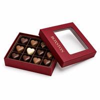 Boîte d'emballage haut de gamme pour desserts au chocolat avec séparateur personnalisé, 4, 6, 8, 9, 12 compartiments, couvercle et base pour truffes, boîte en carton rigide