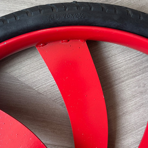 Heavy Duty 26 inch ống thẳng cao su rắn lốp bánh xe 26x2.5 phẳng miễn phí thủng bằng chứng bánh xe cho xe cút kít tay đẩy xô - Product Image 5