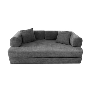 Juego de sofá cama seccional al vacío de espuma de alta densidad para el hogar, muebles de diseño moderno, tela de terciopelo, franela, compresión, madera Modular - Product Image 1
