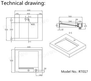 Lavabo mural en pierre artificielle, lavabo de salle de bain, plan de travail en <span class=keywords><strong>surface</strong></span> solide, <span class=keywords><strong>double</strong></span> lavabo, lavabo pour se laver les mains - Product Image 4