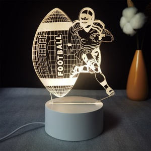 Lámpara Nocturna LED 3D de Fútbol y Rugby, 7 Colores Cambiantes, Lámpara de Noche para Dormitorio con Enchufe, Regalo para Niños - Product Image 3