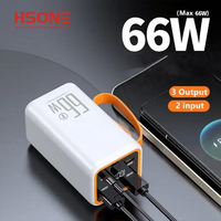 Batterie externe portable ultra-mince 50000 mAh la plus populaire avec affichage numérique noir, charge rapide sans fil 20W Type-C Micro USB PD pour ordinateur portable