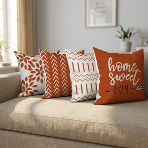 Juego de Cojines Lavables de Algodón 100% con Estampado de Animales/Puntos Cuadrados Modernos en Color Natural |   Decoración de Sofá Estilo Rústico |   Artesanía al por Mayor - Product Image 1
