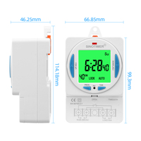 Temporizador de campana programable de 7 días de servicio pesado TM6337 40 ON/OFF, 30A, 85-265VAC pantalla LCD retroiluminación de 5 colores para fábrica escolar