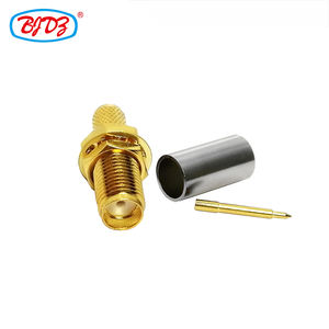 RP-SMAメスバルクヘッドRF同軸コネクタ（BJR200、BJR195、RG223、RG400、RG142、RG58、RG303ケーブル用）在庫あり - Product Image 3