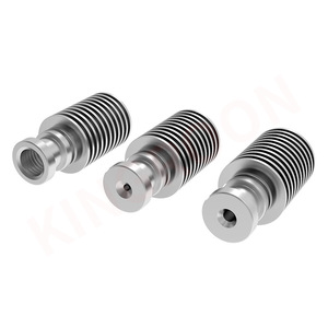 Connecteur de radiateur à tête en J en métal E3D V6 pour tube thermique, compatible avec les filaments de 1,75 mm et 3 mm, filetage M10, couleur argent - Product Image 2