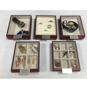 Grande boîte à bijoux/armoire en bois avec serrure pour femmes et filles, pour bagues et colliers - Product Image 4