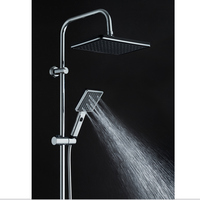 Colonne de douche de pluie murale en acier inoxydable, mélangeur d'eau chaude multifonction, ensemble de colonnes de douche de pluie