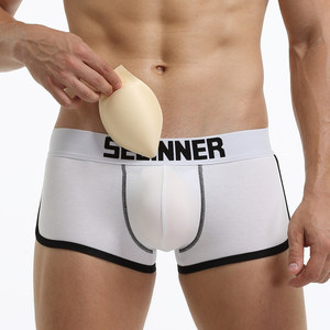 <span class=keywords><strong>Bulge</strong></span> Tăng Cường Phụ Người Đàn Ông Của Đệm Võ Sĩ Quyền Anh Tóm Tắt Cho Mens Đẩy Lên Mặt Quần Lót Mông Đồ Lót Cho Nam Giới - Product Image 2