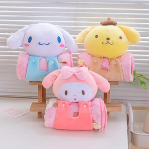 Manta Enrollable <span class=keywords><strong>de</strong></span> Peluche Botu Hot Kawaii Sanrioed, Manta <span class=keywords><strong>de</strong></span> <span class=keywords><strong>Anime</strong></span> Melody Cinnamon, Suave y Linda, Manta <span class=keywords><strong>de</strong></span> Viaje Portátil para Muñecas - Product Image 2