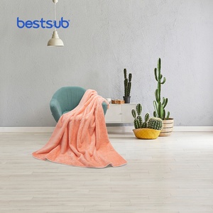 BestSub Custom 50"x60" Coral Pink Arctic <strong>Fleece</strong> <strong>Lined</strong> Sublimation Printed Blank Micofider Polyester Kids <strong>Blanket</strong> - Product Image 1