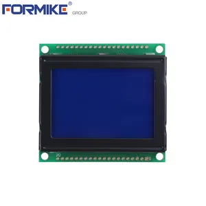 128x64 đồ họa LCD màu xanh hiển thị 64x128 128x64 12864 Dot đồ họa LCD LCM trắng trên màu xanh ks010