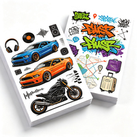 Autocollants Street Culture en PVC blanc pour voiture, moto, musique, graffiti, voyage, graphiques brillants, mats, imperméables, résistants à l'usure