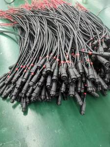 M12 2핀 암 커넥터, 구리 코어, 60cm 케이블, 푸시풀 타입, 300V 18AWG, IP68 방수, LED 조명용 - Product Image 4