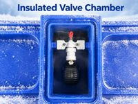Abreuvoir d'hiver automatique chauffé et isolé de 60 L avec valve à flotteur pour bétail en saison froide (moutons, veaux)