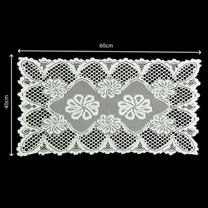 Nordic Style <b>Table</b> <b>Mat</b> Rectangle 60x40cm Beige Polyester Decorative Home Use - Product Image 1