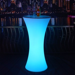 Glowing <span class=keywords><strong>Led</strong></span> Bar đồ nội thất ánh sáng lên Cocktail bảng dẫn ghế và nhựa dẫn ánh sáng bảng Bar - Product Image 5