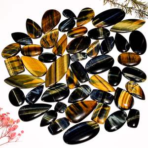 Cabujón de piedras preciosas sueltas naturales multicolor Natural Ojo de tigre Natural Piedra preciosa suelta para la fabricación de joyas de ojo de tigre de la India - Product Image 3