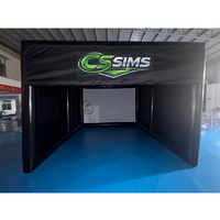 Cage d'entraînement de golf portable à prix d'usine, simulateur de golf gonflable hermétique avec projecteur et écran