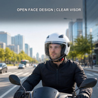 Casque de moto ouvert certifié ECE, coque ABS, EPS haute densité, logo personnalisé, usine OEM, vente en gros, commande en gros
