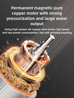 Baru 400w cerdas senyap otomatis aliran tinggi tenang dan hemat energi Magnet permanen variabel frekuensi Booster pompa