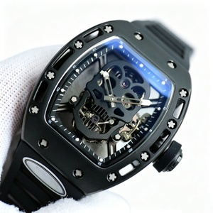 นาฬิกาสปอร์ตจักรกลระดับท็อป Super RM52-01 พร้อมพลังงานสำรอง หน้าปัดลายหัวกะโหลก ตัวเรือนเซรามิกสีดำ ดีไซน์ตูร์บิญอง - Product Image 2