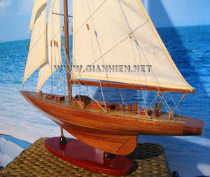 Modèle de bateau en bois fini, style européen, artisanat nautique, cadeau pour la décoration de la maison - Product Image 4