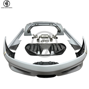 Nouveau kit carrosserie de conversion style Scuderia, semi-carbone brillant, tissage sergé, sous vide, à visser, pour pare-chocs F430 2005-2009 - Product Image 1