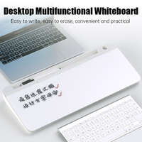 Bureau en verre tableau blanc effaçable à sec tableau blanc de bureau liste de tâches mémo bloc-notes maison bureau école ordinateur clavier support de rangement
