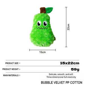 Giocattoli interattivi della corda del cane con il morso cigolante della peluche della frutta per la dentizione dei cuccioli e la pulizia dei denti - Product Image 4